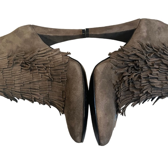 Banana Republic Darcy Fringe Ankle Suede Bootie, Sz 7 - Picture 11 of 16